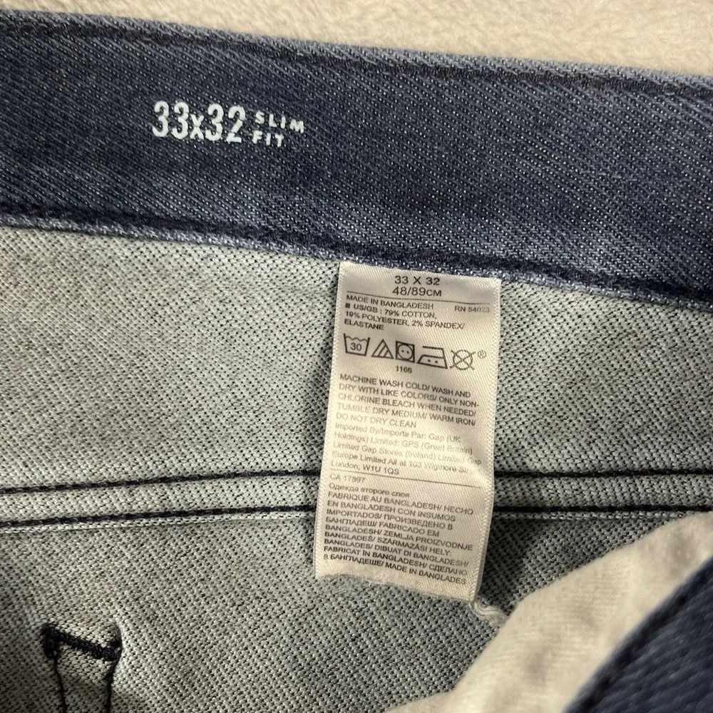Banana‎ Republic Travelers Jeans Navy Blue Denim Mens 33x31* Pants Slim Fit